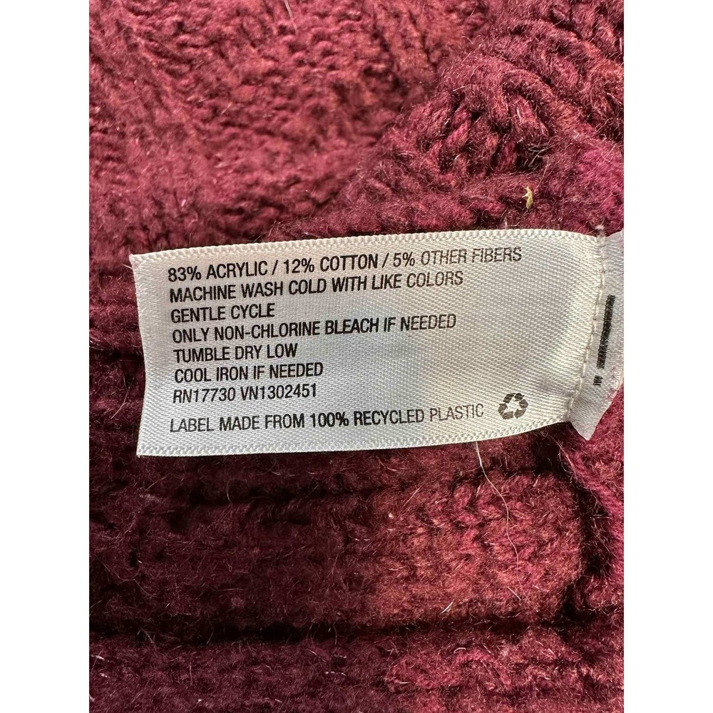 Universal Thread Cozy Knit Cardigan Burgundy Womens XL - Picture 3 of 5